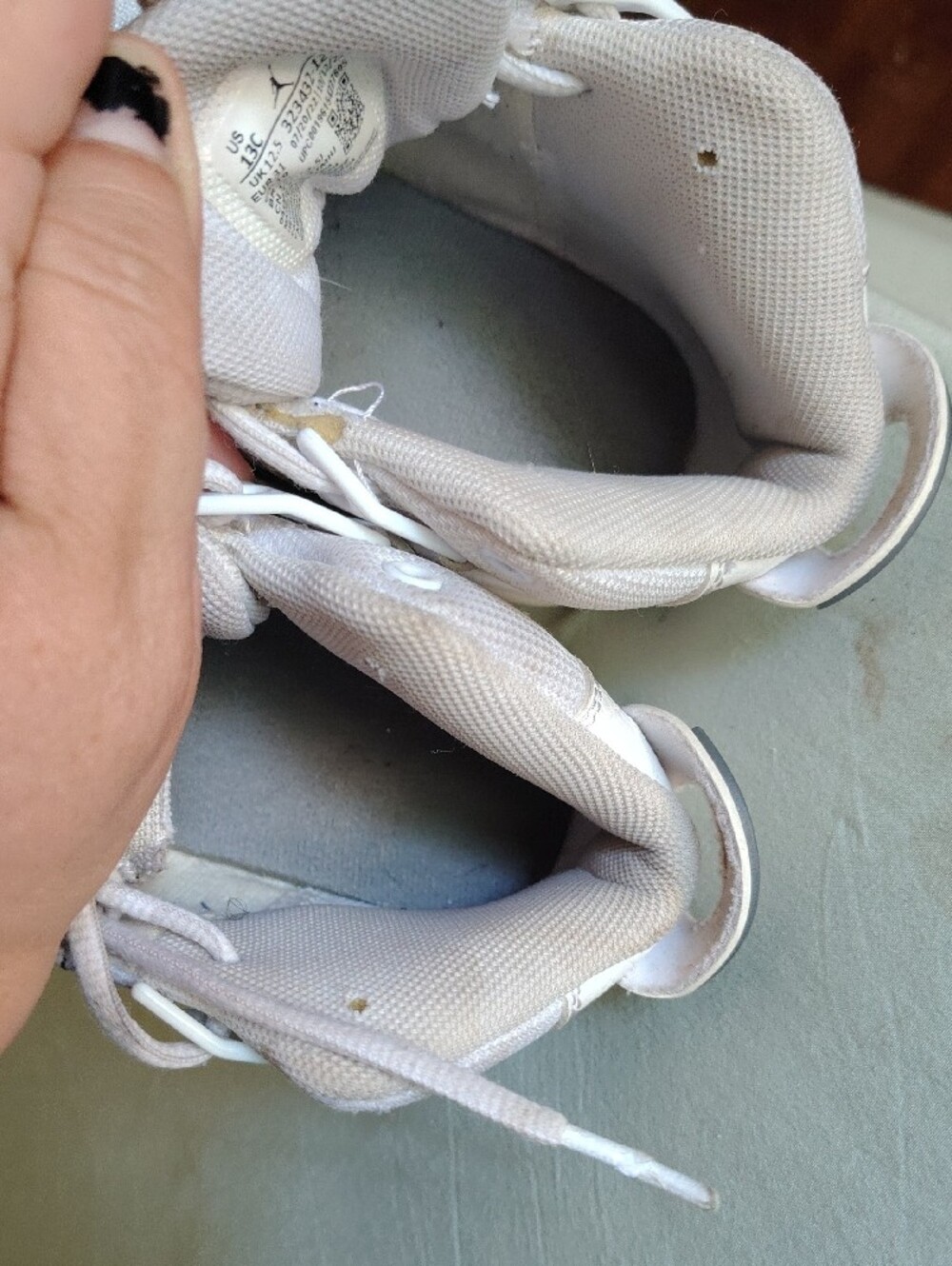 Jordan Kids Gray & White Low-Top Basketball Sneakers - Picture 6 of 10